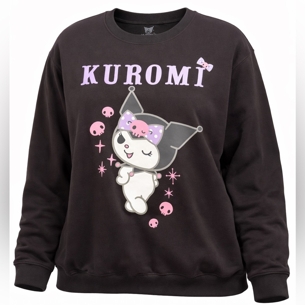Kuromi Sanrio Black Graphic Sweatshirt Women’s XL Oversized Y2K Anime